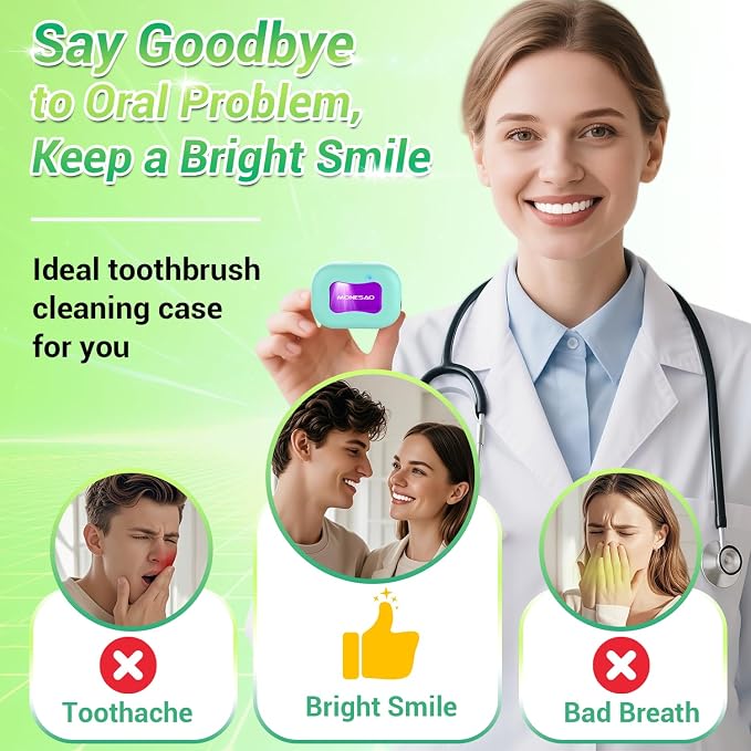 MONESAO Toothbrush Sanitizer Case, Toothbrush Covers - Image 3