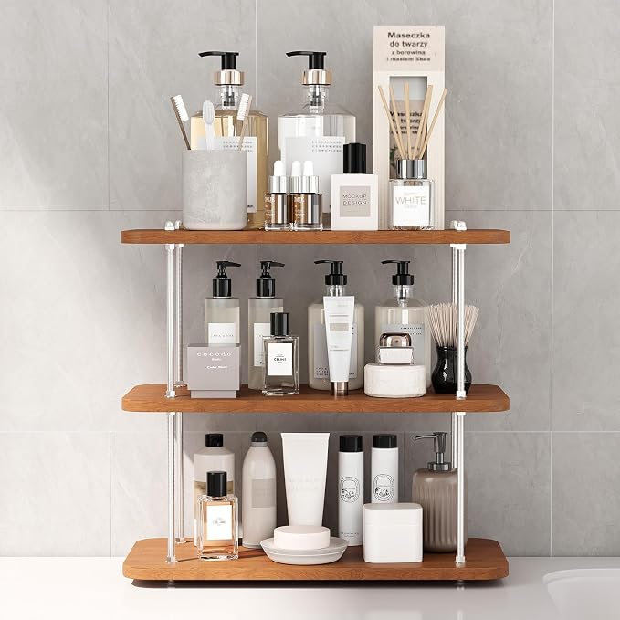 Bathroom Counter Organizer, Bathroom Shelf Organizers & Sink Organizer by UJQSUN