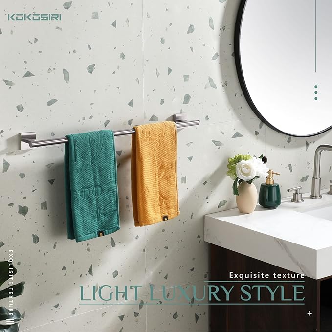 KOKOSIRI Towel Holder Bathroom Accessories Towel Bar - Image 4