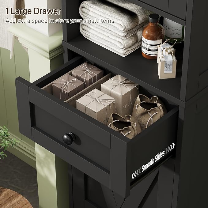 67" H Tall Bathroom Cabinet, Narrow Storage Cabinet - Image 5