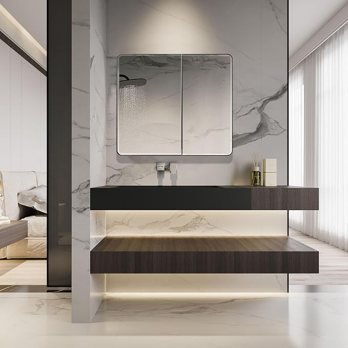 Black Bathroom Medicine Cabinet - Image 7