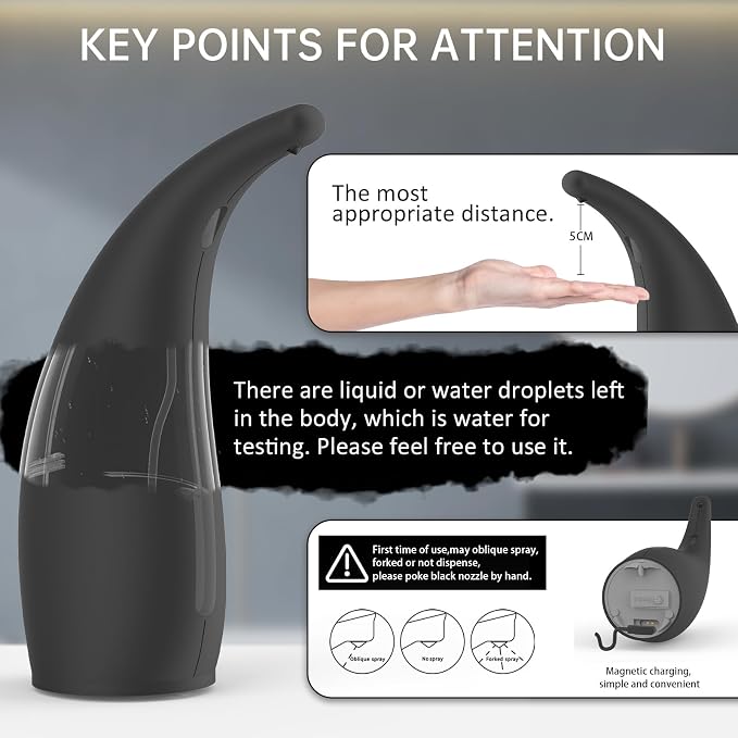 Automatic Soap Dispenser Touchless, 300ML Hand & Dish Countertop Electric - Image 5