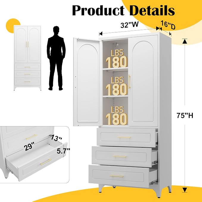 Metal Kitchen Pantry Cabinet - Image 3