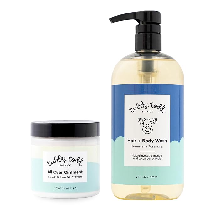 TUBBY TODD's Baby Body Wash & All Over Ointment Eczema Set by TubbyTodd