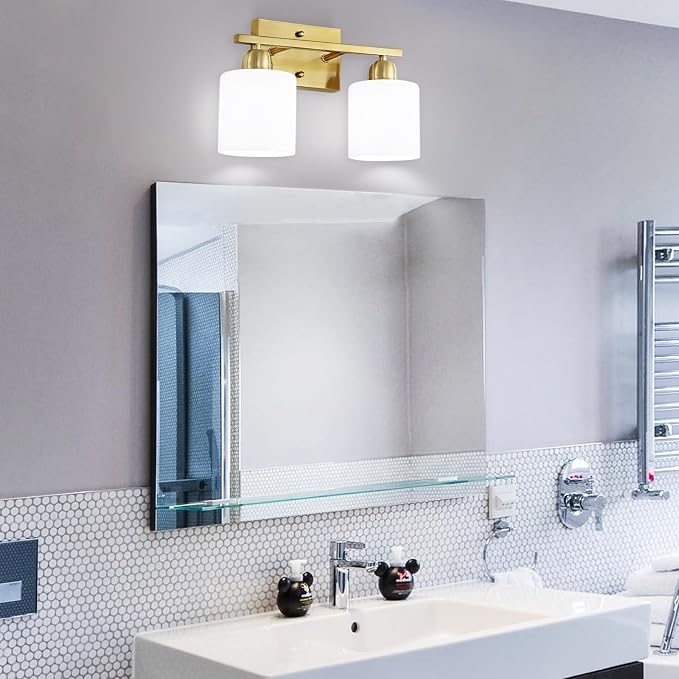 2 Light Bathroom Vanity, Bathroom Lights Over Mirror - Image 6