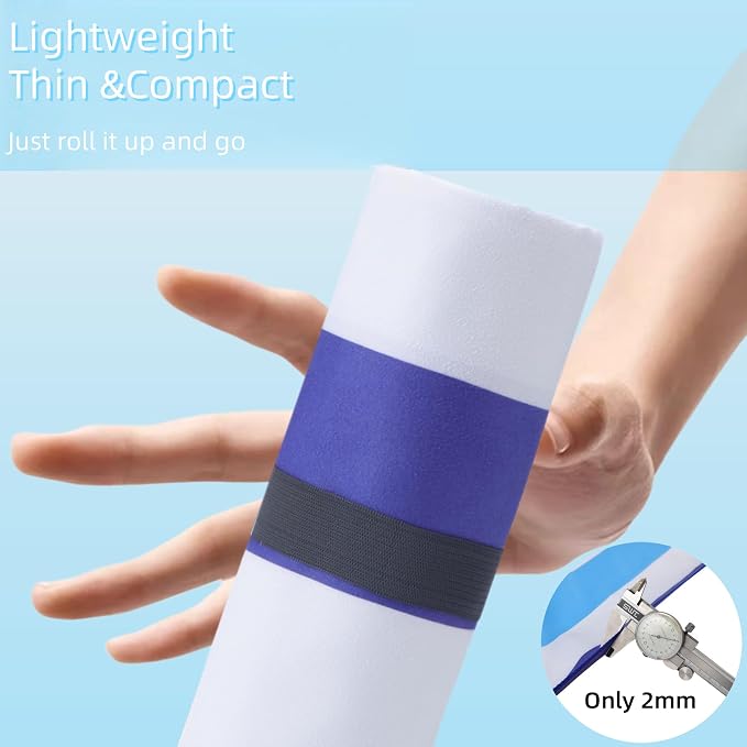 Microfiber Extra Large, Oversized Blue White Striped Beach Towels, - Image 3