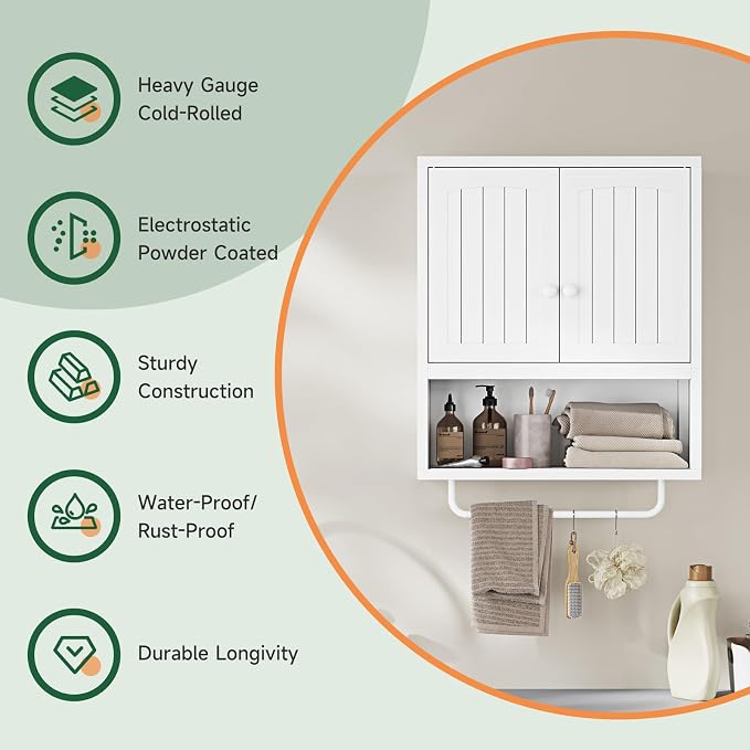 Letaya Metal Bathroom Wall Cabinet - Image 9
