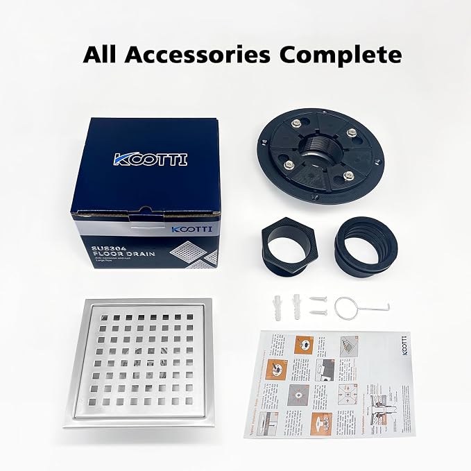 4 Inch Square Shower Drain - Image 9