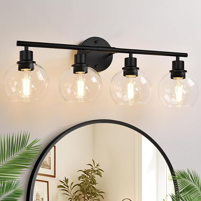 2025 Upgrade 4-Light Bathroom Light Fixtures, Vanity Lights by Indoibrightenyourbathroom