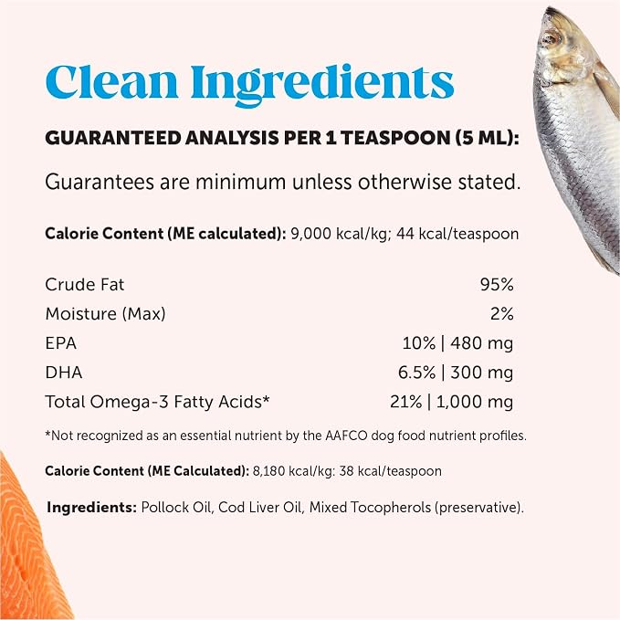 Omega 3 Fish Oil Supplement for Dogs & Cats, Wild Caught Omega 3 Fish Oil for - Image 8