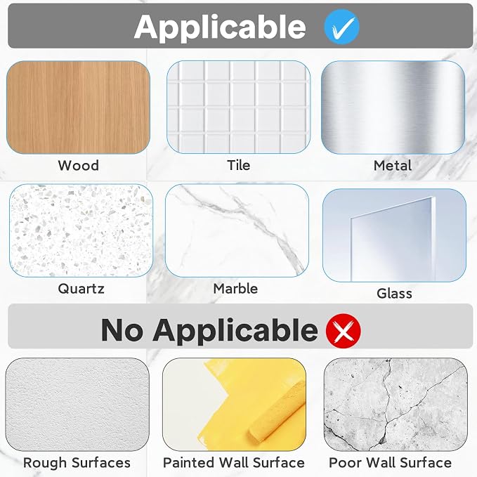 Shower Caddy Adhesive Replacement, Transparent Strong Adhesive Hooks, No - Image 6