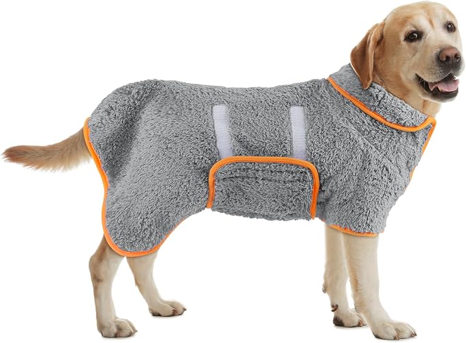 Bienbee Dog Bathrobe, Quick Drying Super Absorbent Dog Robes by Bienbee