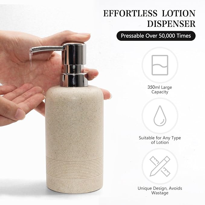 Resin Soap Dispenser Sets, 10.8oz Refillable Liquid Soap Dispensers - Image 5