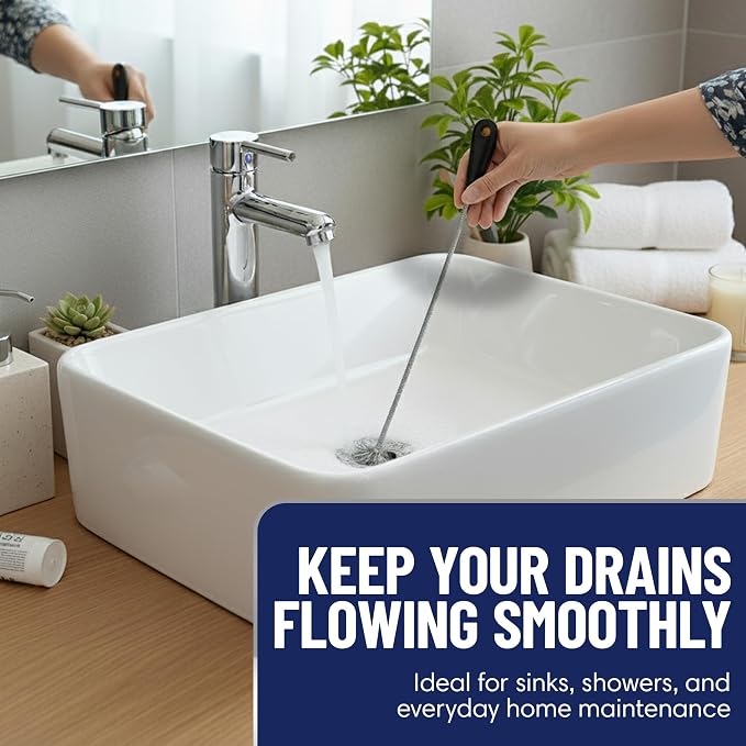 22" Long Sink Drain Cleaning Brush by FryOilSaver Co., Clog Remover - Image 7