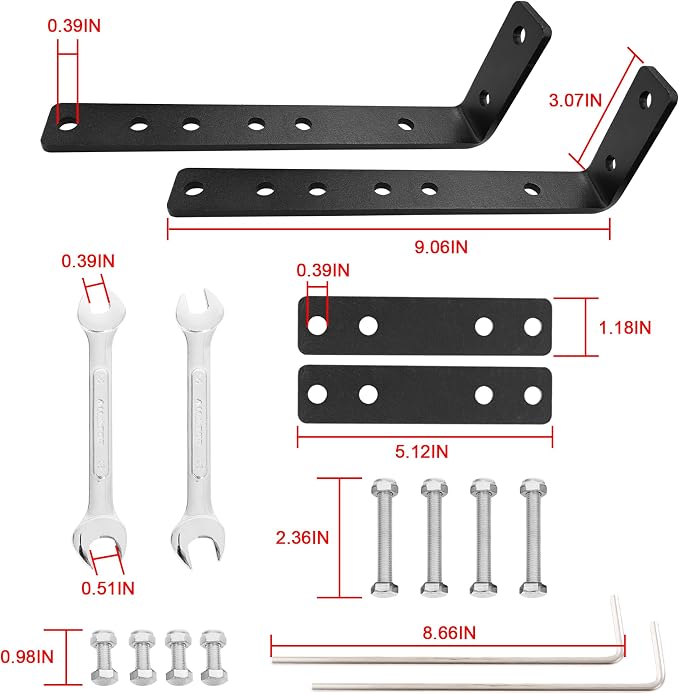 ALL-TOP Vehicle Awning Mounting Hardware, Stainless L-Shape Bracket - Image 2