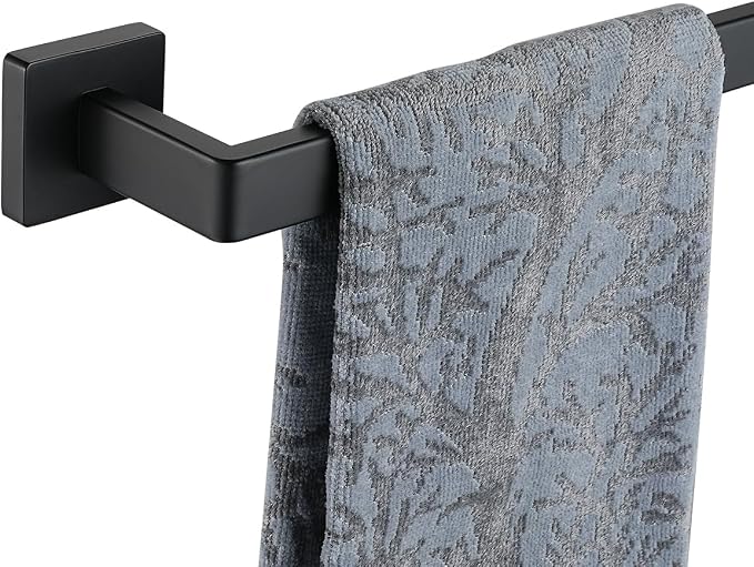 JQK Black Towel Bar, Rounded Edges 29.41 Inch Towel Rack, 304 Stainless Steel by Homeimprovement