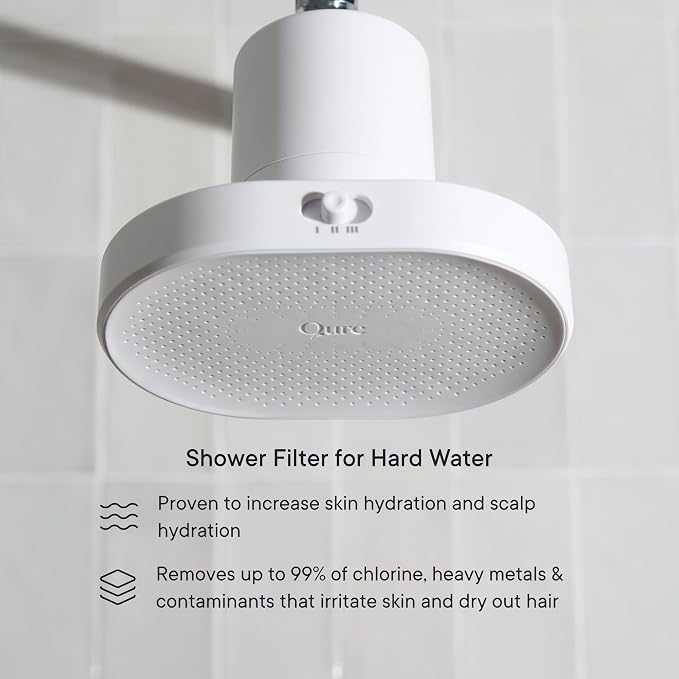 Qure Shower Filter Head for Hard Water, healthier Hair, Skin & Nails, High - Image 3