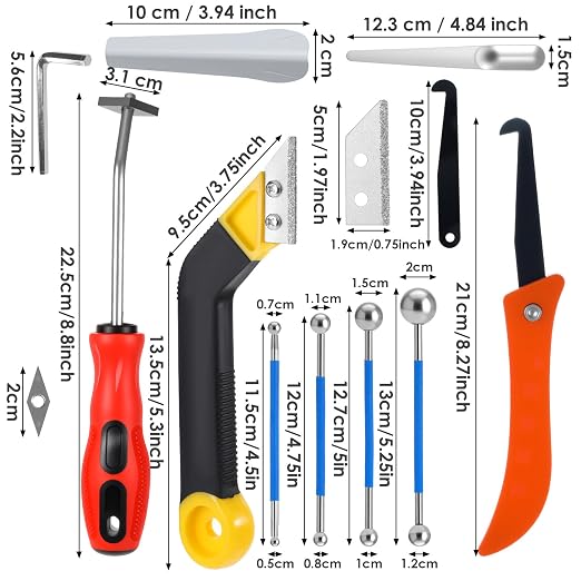 25-Piece Premium Grout Removal Tool Kit – Heavy-Duty Tile Grout Saw, Caulking - Image 2