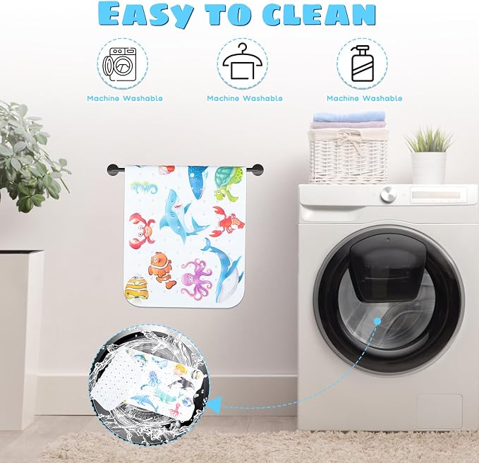 Baby Bath Mat for Tub Non Slip Kids Bathtub Mat Extra Long 40X16 Inch Toddler - Image 6
