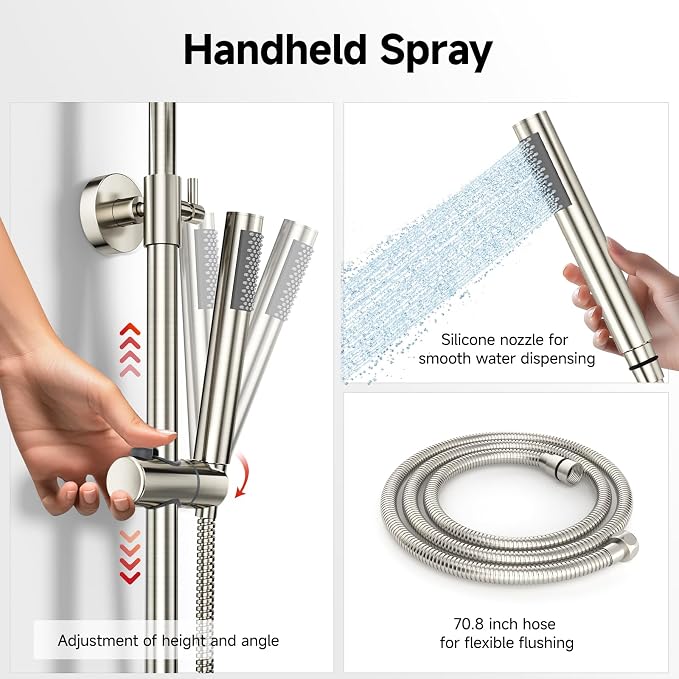 Rainsworth Outdoor Shower Kit Brushed Nickel - Image 7