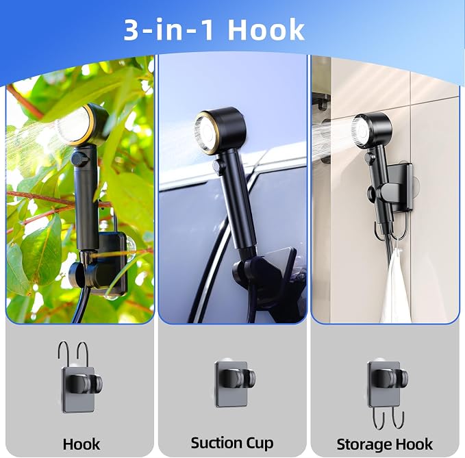 Portable Shower for Camping, 8000mAh Rechargeable Camping Shower - Image 7
