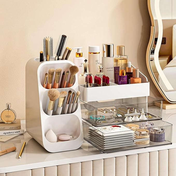 Makeup Organizer with Drawers for Vanity, Spacious Cosmetic Display Case - Image 6
