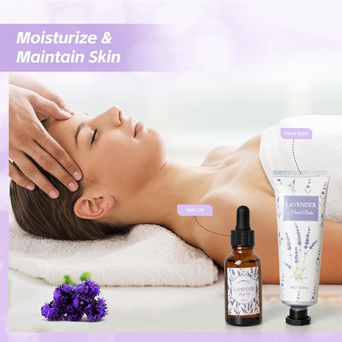 Lavender Spa Gifts Set, Relaxing Spa Gifts, Home Spa Products, Birthday Gifts - Image 4