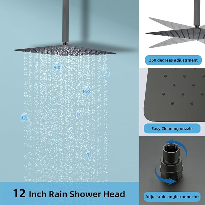 Shower System 12 Inches Rainfall Shower System Shower Head System - Image 5