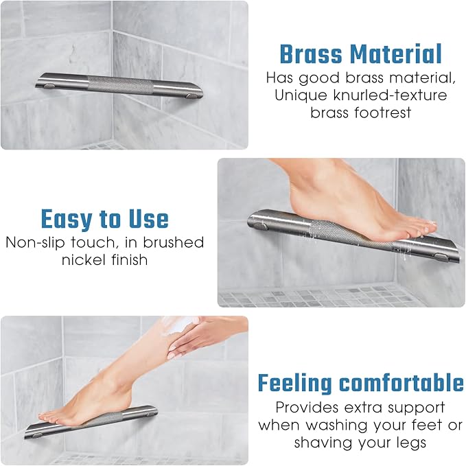 Shower Foot Rest Bar, Corner Foot Rest - Image 2