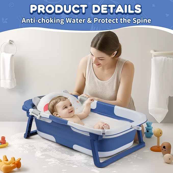 Baby Bathtub, Collapsible Baby Bath Tub - Image 6