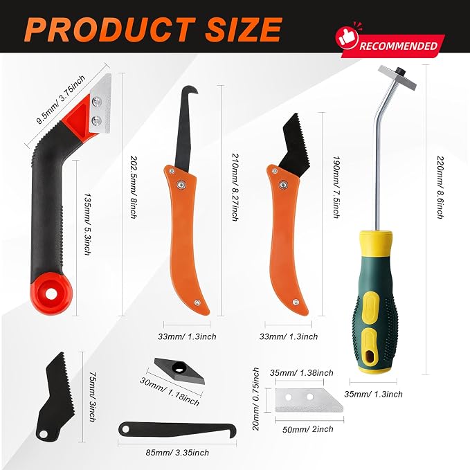 BDS-HOME 23 Pack Grout Removal Tool Kit, 2 Tile Grout Saws - Image 2