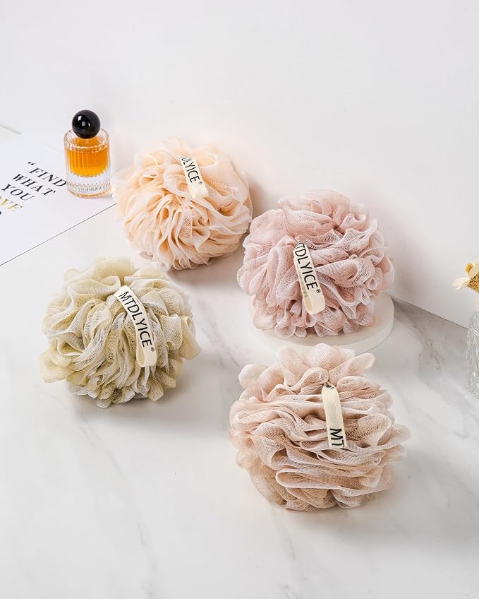 Loofah for Women, XL Large Loofah 75g 4 Pack, Bath Sponge Soft Mesh Shower - Image 8