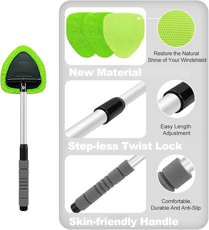 XINDELL Windshield Cleaner Tool – Car Interior Window Cleaning Kit - Image 8