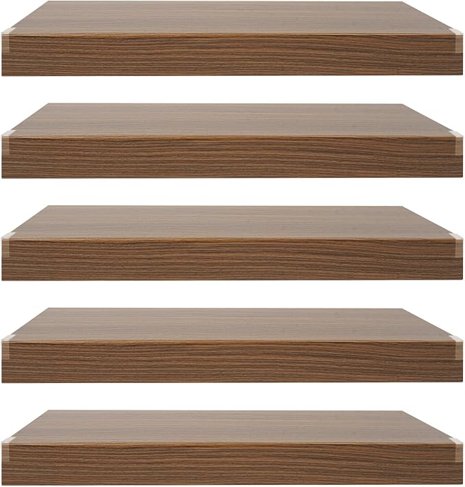 33 Inch Floating Shelves for Wall, 16 Inch Deep Hanging Shelf, Large Display & by LUOSHALIYA