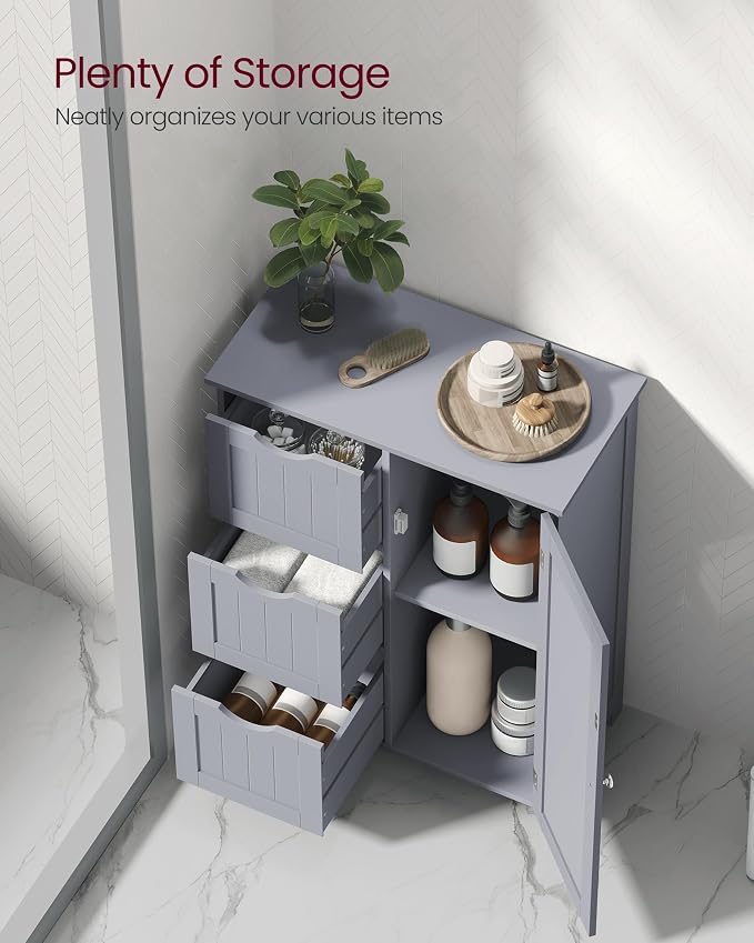VASAGLE Floor Storage Cabinet, Freestanding Storage Unit - Image 4