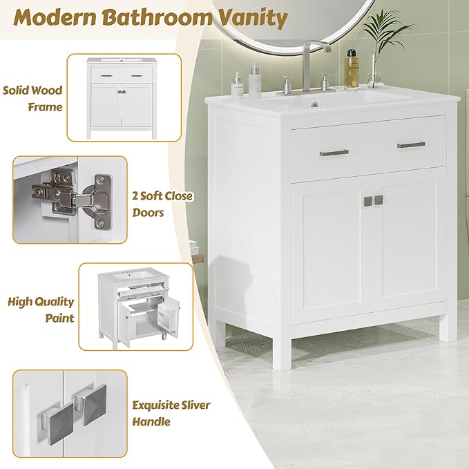 Linique 30" Bathroom Vanity - Image 3