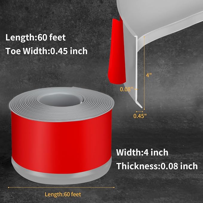 Flexible Baseboard Molding Trim 4 Inch Self-Adhesive Vinyl Wall Base Peel and - Image 2