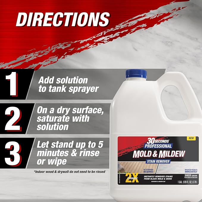 30 SECONDS Pro Mold and Mildew Stain Remover | Scrub Free | Brighter Results - Image 7