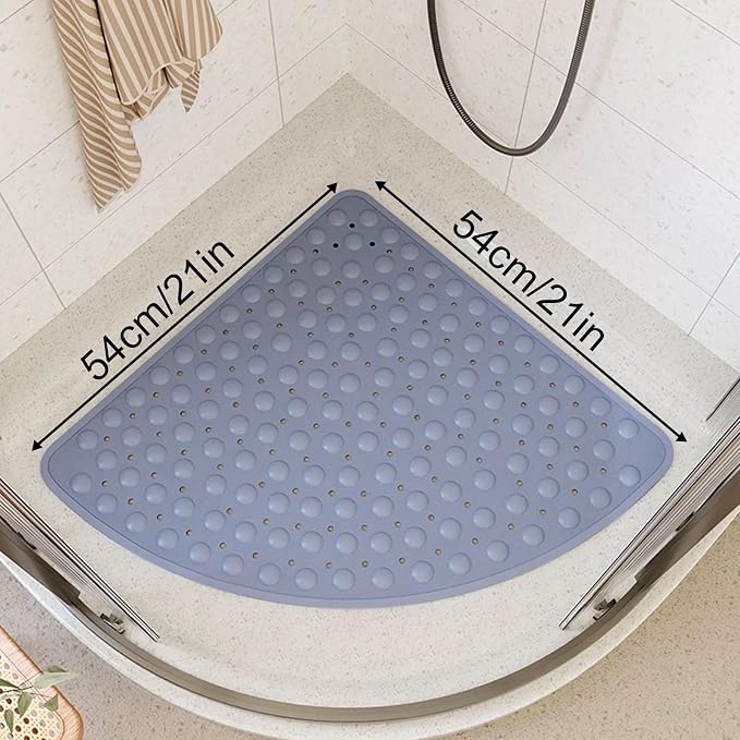 Mrcrypos Corner Shower Mats 21 x 21 Inches Bath Mat - Image 7