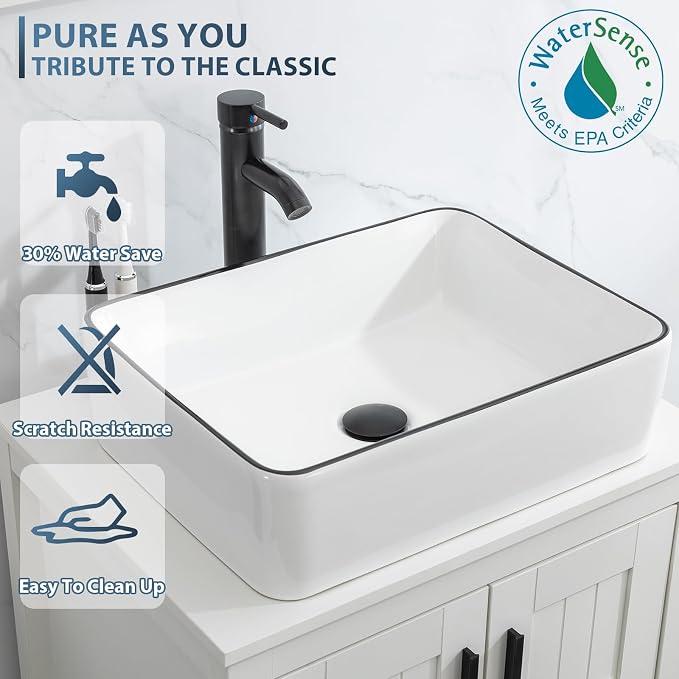 eclife 48" Modern Bathroom Vanity Sink Combo Freestanding Cabinet - Image 6