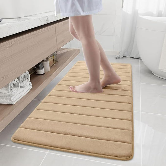 Buganda Memory Foam Bath Mat, Ultra Soft and Non-Slip Bathroom Rugs, Water by Buganda