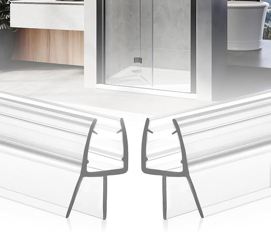 Shower Door Bottom Seal, for 1/4" Thick Framless Glass Door, to Stop Water by Danmeiwying