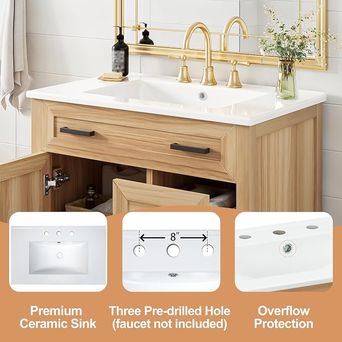 Harper & Bright Designs 30" Bathroom Vanity - Image 7