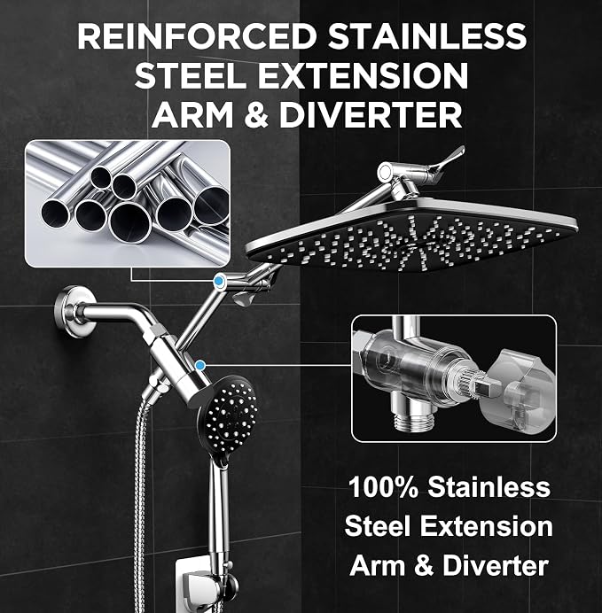 Veken Wide Rain Shower Head - Image 4
