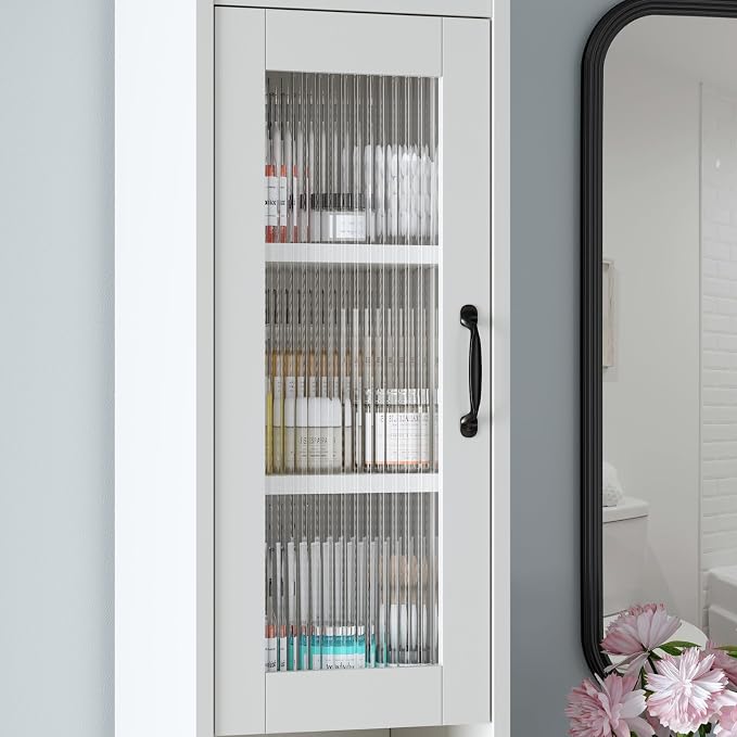 71" H Tall Bathroom Storage Cabinet, Narrow Bathroom Cabinet - Image 5