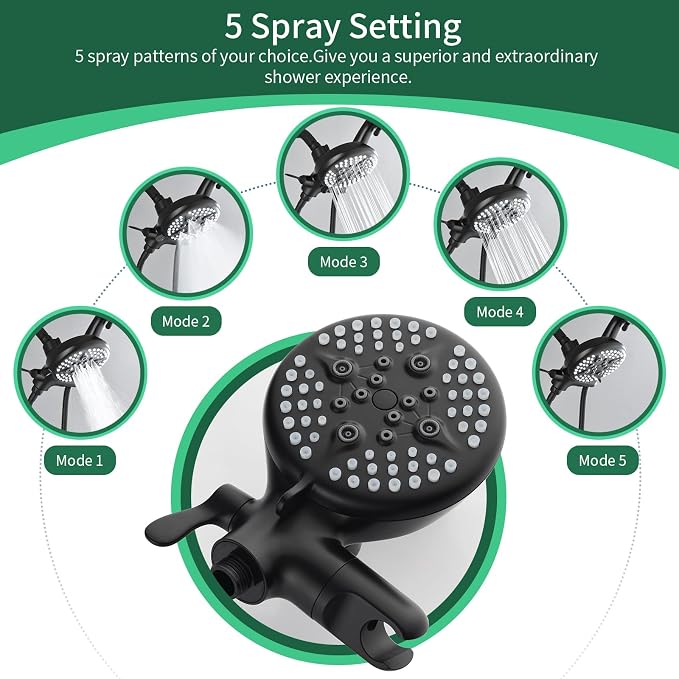 3 Handle Tub Shower Faucet Set Shower System - Image 4