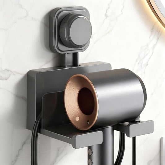Suction Cup Hair Dryer Storage Organizer by UKKAHOME