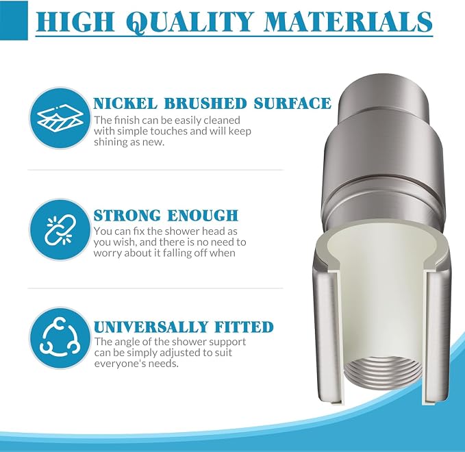 Shower Head Holder for Handheld Shower Head Adjustable Shower Arm Holder - Image 5