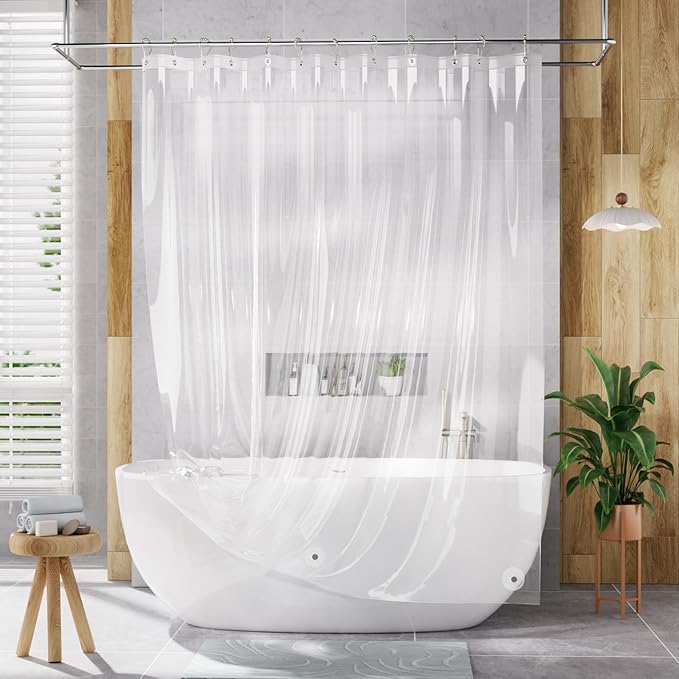 AmazerBath Extra Long Shower Curtain Liner, 84 Inches Long, 72x84 Plastic - Image 6