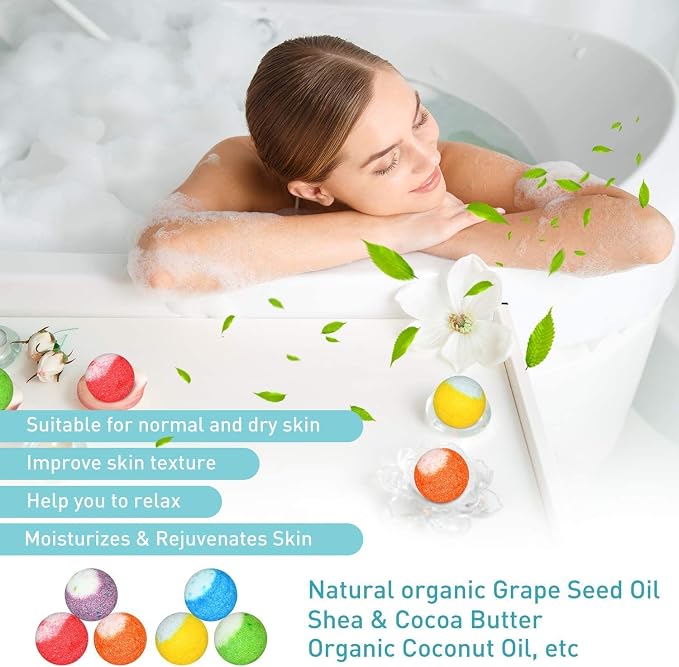 30 Pcs Bath Bomb Gift Set, Natural Organic Mini Bath Bombs, Handmade - Image 4
